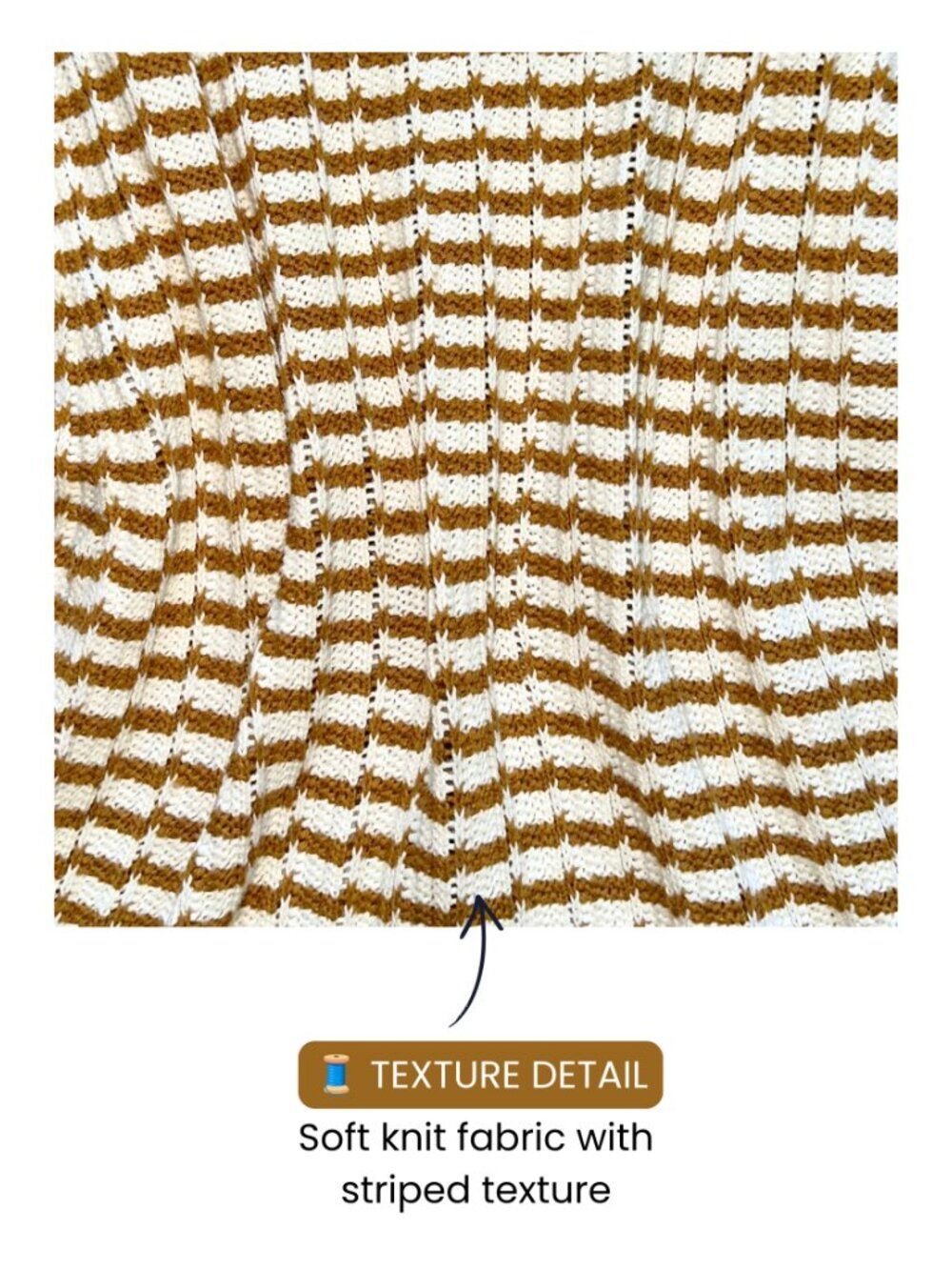 A new day Striped Ribbed Knit Sleeveless Mini Dress Tan Cream Quiet luxury - Picture 7 of 10